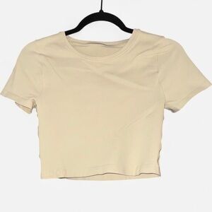 Cream Women's Crop Top